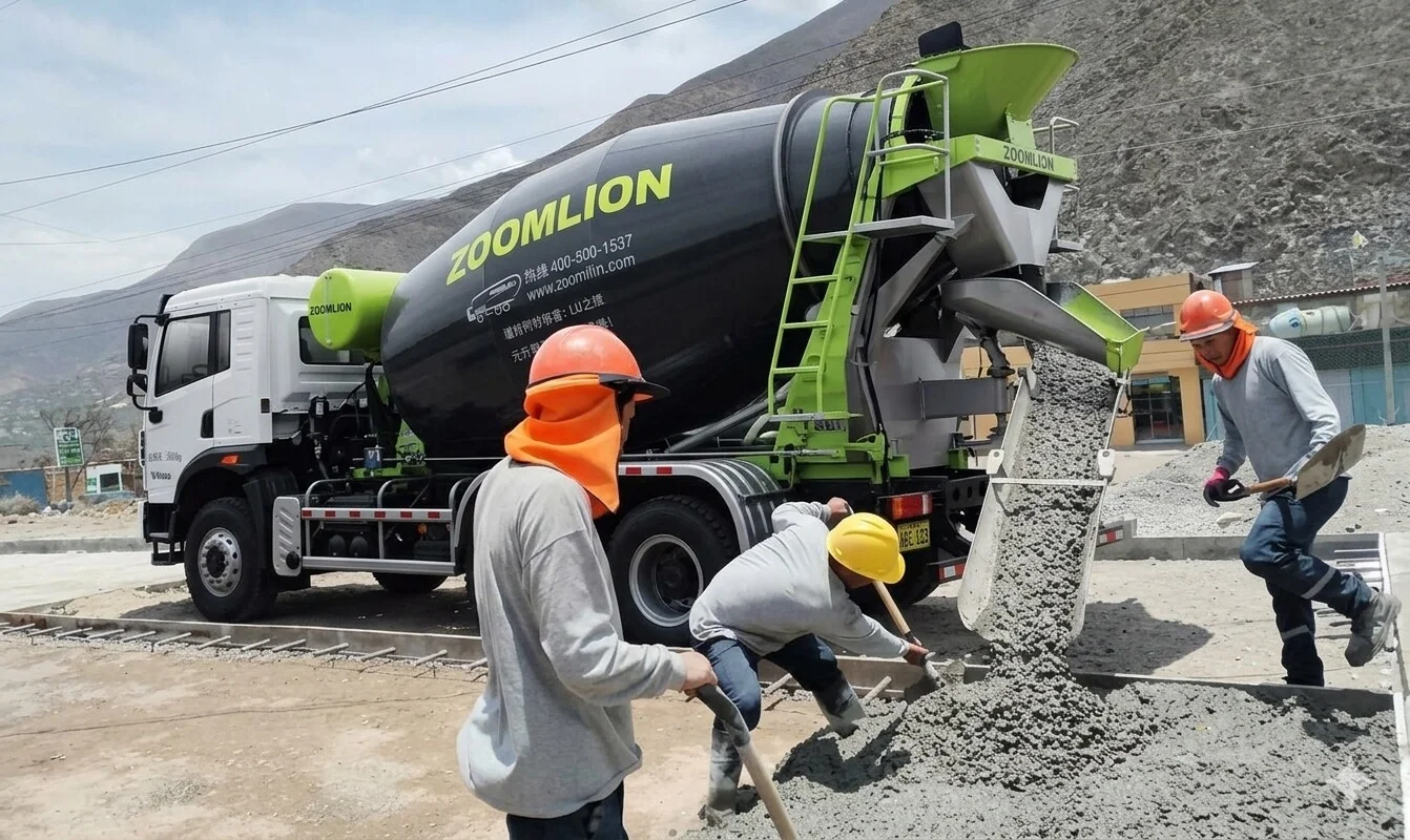 Camiones mixer Opusmix operando en Huánuco